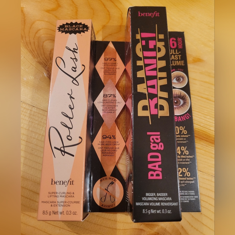 Benefit Roller Lash and BADgal BANG! Mascara Duo NIB! Full Size!